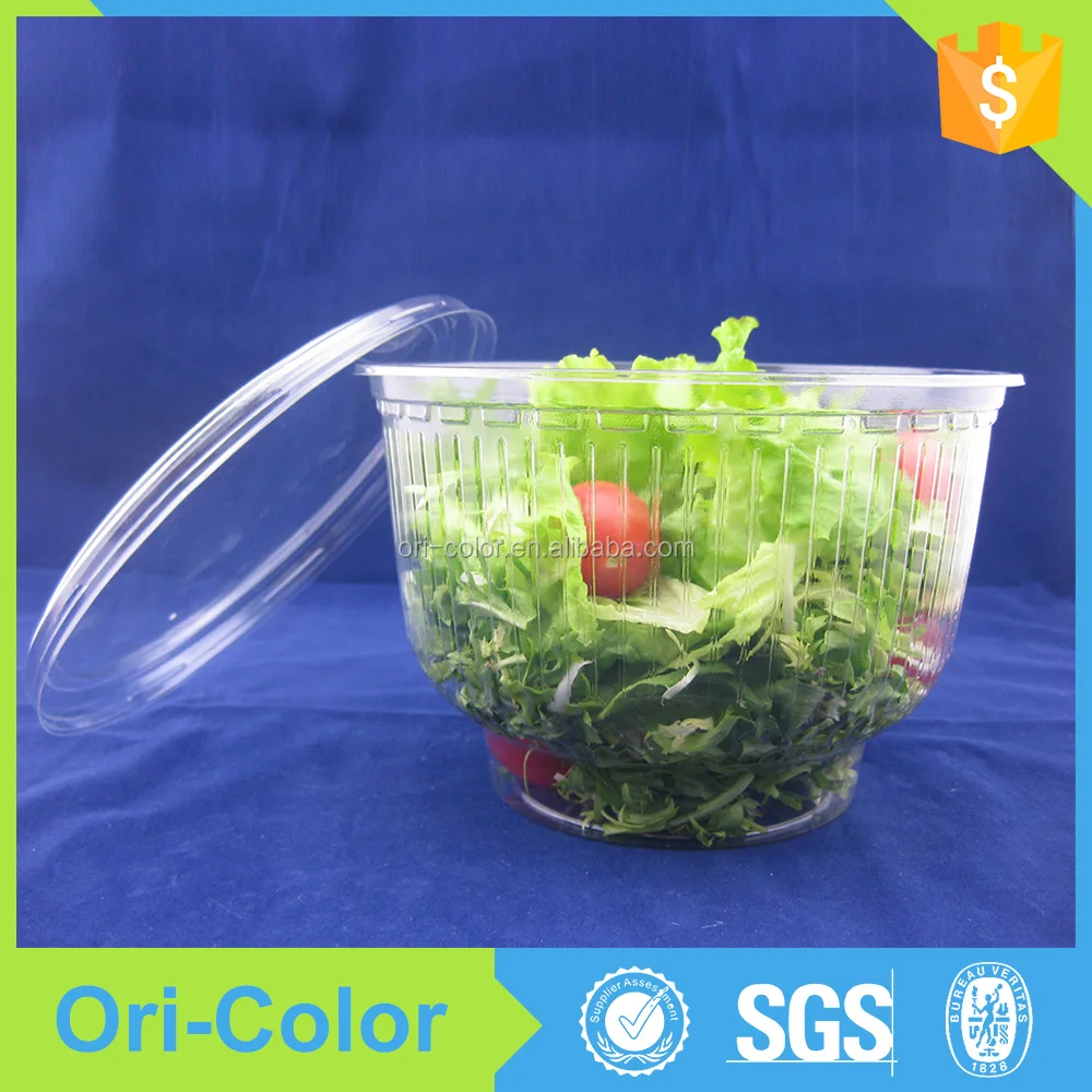 Wholesale Plastic Containers Salad Bowl With Lid Buy Plastic Salad