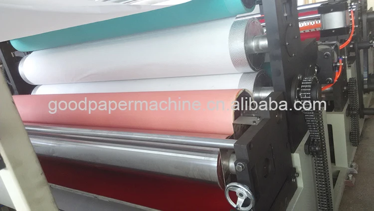 Automatic Glue Lamination Perforated Kitchen Towel Roll Paper Rewinding ...