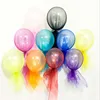 New colored yarn transparent wedding party decorations latex balloons