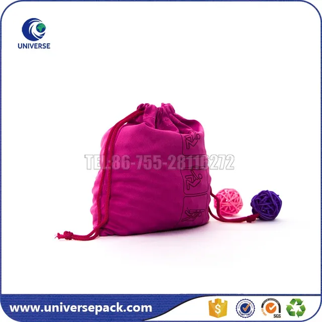 fancy small custom drawstring microfiber jewelry pouch with logo