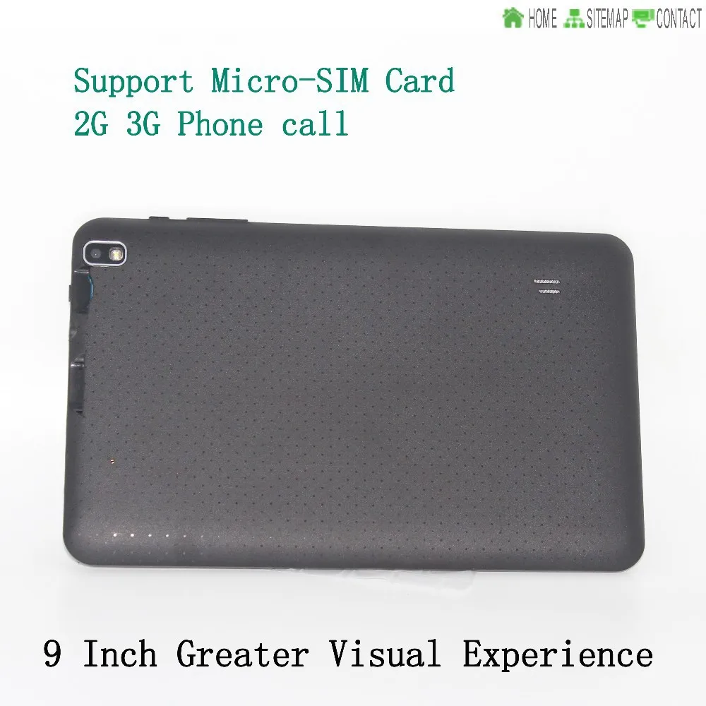 9 Inch Android4.4 Tablet Pc Support Micro SIM card 2G 3G Phone Call 1GB and 8GB Tablets Pc SIM card TF card FM BT Tab