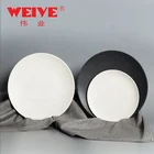 two design ceramic set 11 inch porcelain round coupe dinner plates with texture