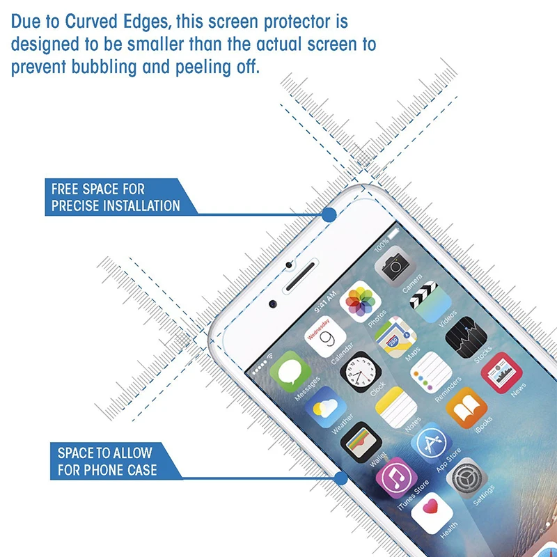 Wholesale 2018 premium 2.5D 0.33mm ultra thin 9H hardness tempered Glass for iphone 6/7/8 screen protector