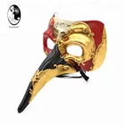 GALANT Venetian Mask color long nose Masquerade mask music notes Halloween Costume Mardi Gras prom