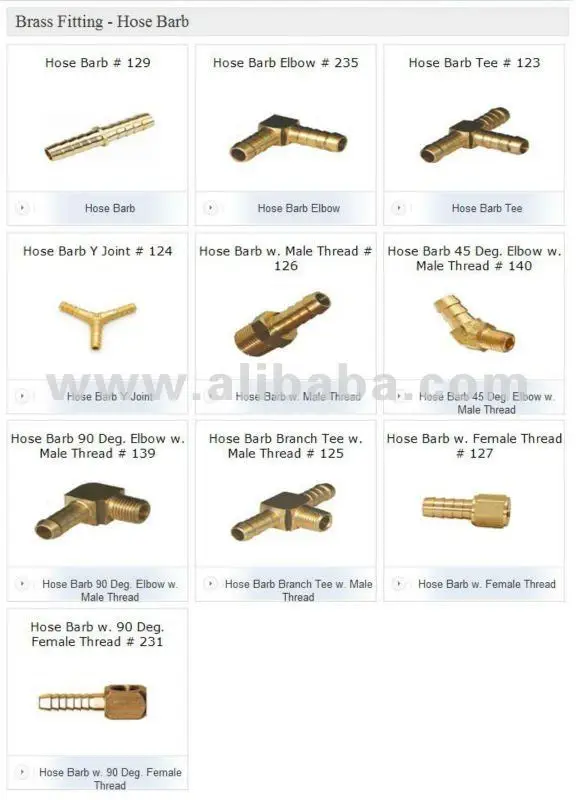 taiwan brass hose barbs