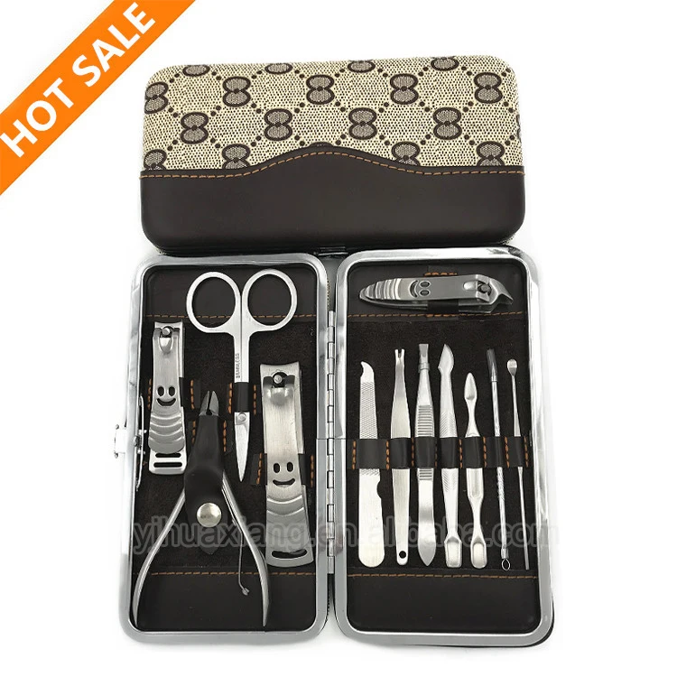 2017 manicure factory latest design manicure pedicure set 12pcs