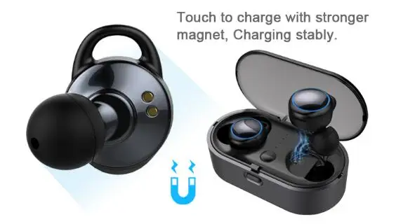 Waterproof 5.0 TWS Truly Wireless Bluetooths Earbuds with Charging Case - ANKUX.COM