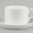 卸売アンティークモダンなデザインのプレーンホワイト磁器のコーヒーと紅茶のカップとソーサーセットホテルやレストランのための
