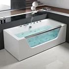 China innovotion wholesale whirlpool massage bathtub spa hot tub with low price transparent glass