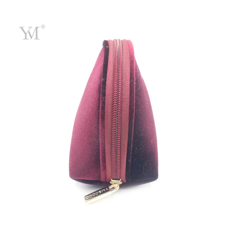 velvet small cute shell shape cosmetic bag coin pouch for gift
