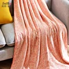 Polyester/cotton custom jacquard flannel fleece throw blanket flannel