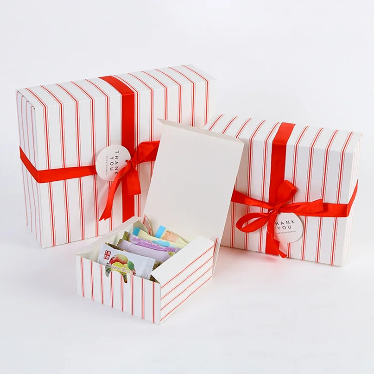 custom gift box with ribbon closure eyelash paper
