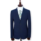 Blue cotton/polyester fabricoffice uniform design men slim blazer mens suit jacket normal style coat