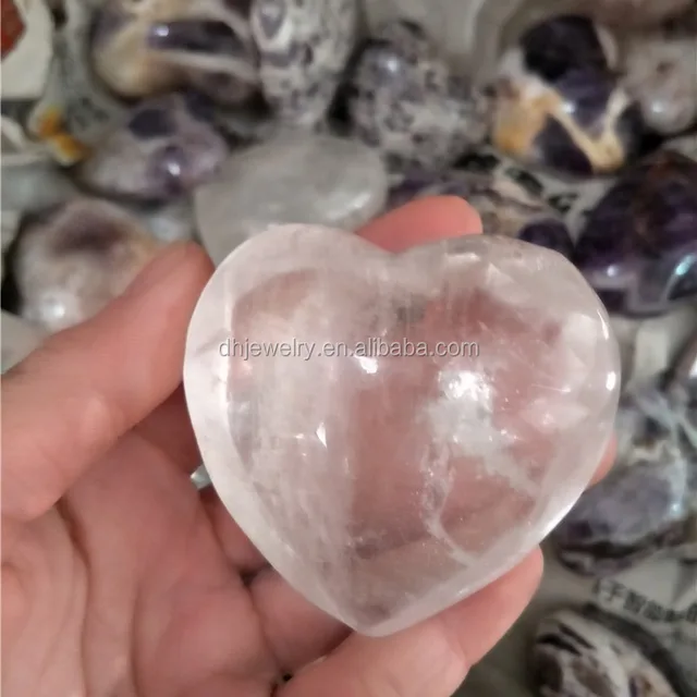 baptism favor beautiful love natural rose quartz heart for gift