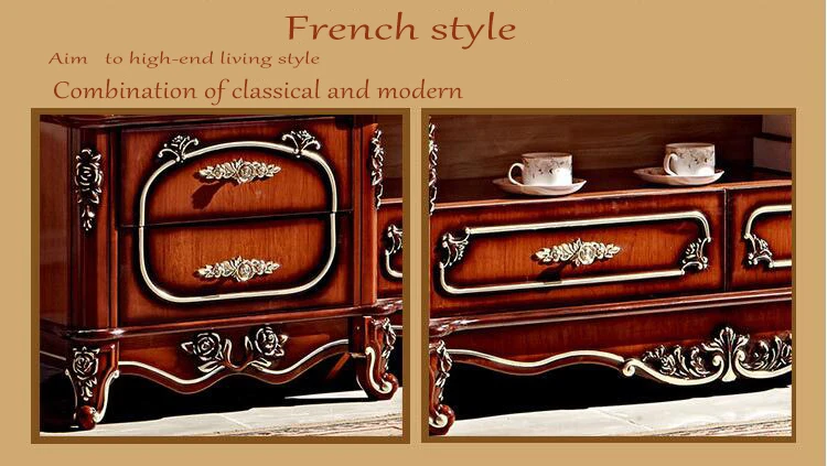Antique High Living Room Wooden furniture lcd TV Stand pfy10008