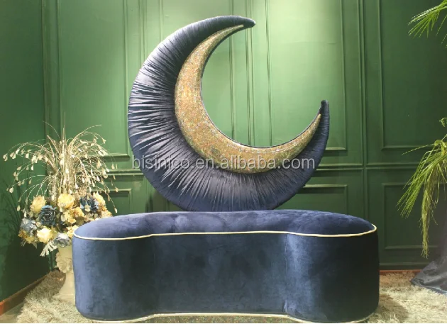 BISINI Beautiful Design Leisure Chair, Flower Shaped Solid Wood with Fabric Chair, Fancy Decorative Chair (BF01-X1186)