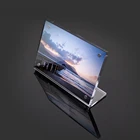 slanted vertical clear perspex sign holder 8.5x11 L shape magnetic acrylic PMMA photo frame name card stand