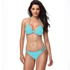 OEM custom Latest Design Blue Swimsuit Sexy Women Bikini