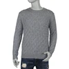 Latest design custom logo winter cable knit woolen pullover ribbed pattern long sleeve cashmere men sweater