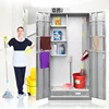 indoor furniture cleaning cabinet shopping mall public place stainless steel cleaning storage metal cabinet