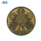 Antique brass custom metal crafts soft enamel souvenir coin
