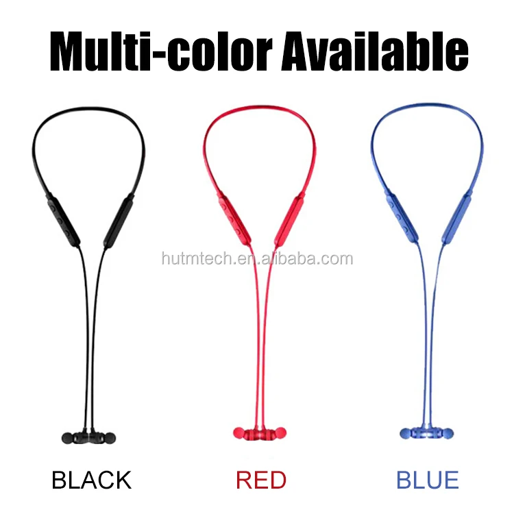 130mAh Sport Bluetooth Neckband Earphones Stereo Metal Wireless Earphone With Microphone - ANKUX.COM