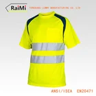 Yellow And Black Reflective Crew Short Sleeve Color Combination T Shirt Polyester Custom Man Shirt