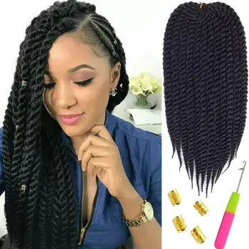 Havana Mambo Twist Crochet Braid Hair 75g Pack 2x Synthetic Purple