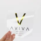 Premium Quality Custom Printing Roll Transparent Labels Clear Gold Foil Self Adhesive Private Sticker