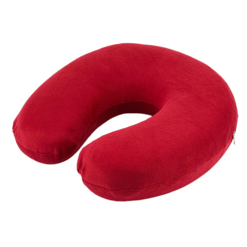 2016 Hot Sale 1Pcs Travel Pillow Portable Neck Pillow U Shape Neck Cushion Flocking Pillow Support Flight Travel Accessory