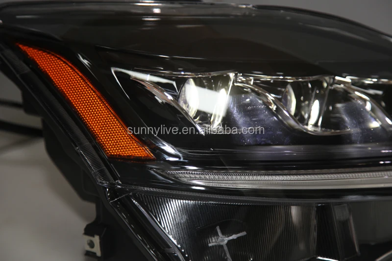 LED Head Lamps with Projector Lens 2006-2012 Year Black Housing FOR Lexus IS250 YZ