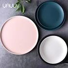 7 INCH wedding decor christmas plates / pink ceramic dinner plate