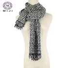 Silk scarf plaid acryl winter cashmere scarf turkey
