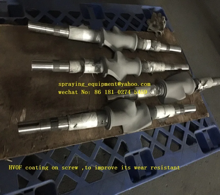 screw HVOF tungsten carbide coating machine