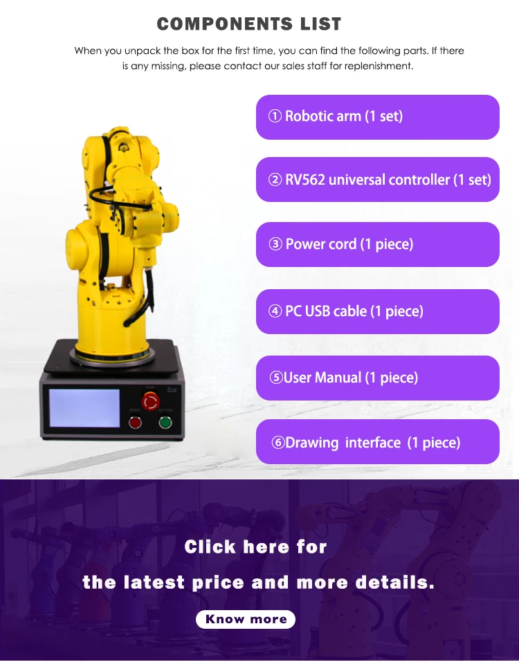 Industrial Robotic Arm Compact 6 Axis Robot for painting