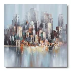 Best seller USA wall art 3D picture city landscape oil canvas painting for hotel decor
