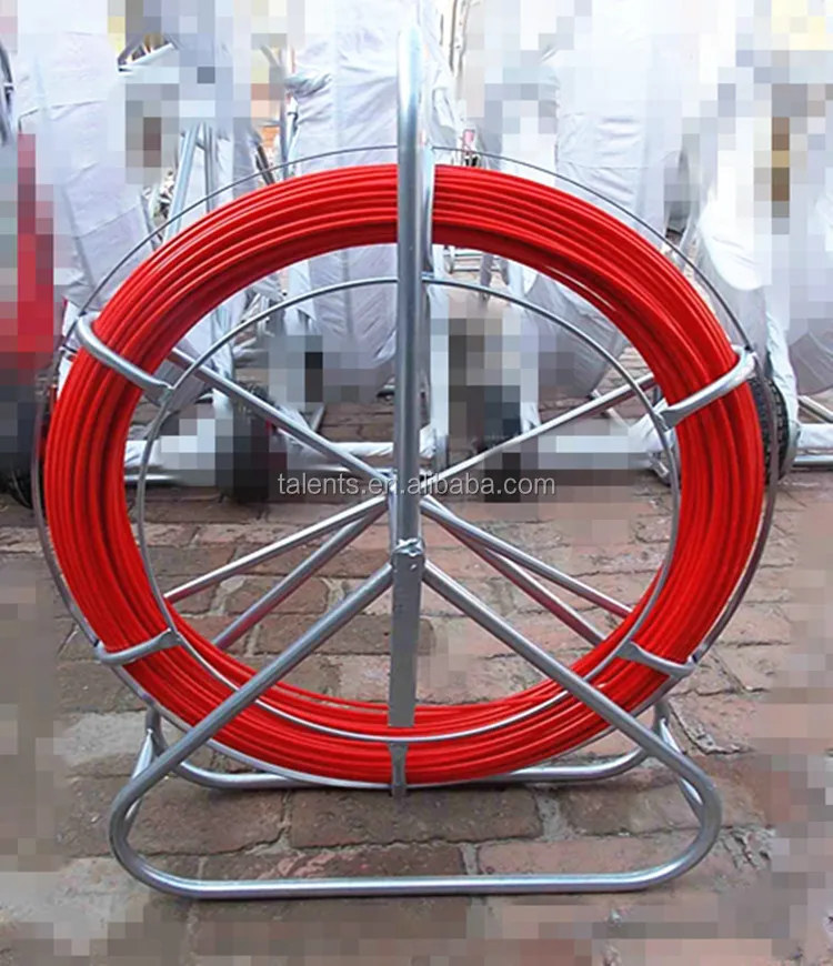 8mm fiberglass duct rodder,fiberglass electric cable duct  rodders,conduiting cable push rods.jpg