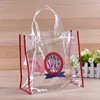 Customized printed plastic clear tote pvc bag