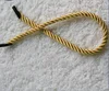 Twisted rope nylon braided T-ends portable GOLD paper bag handle rope