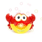 Electric automatic musical bath soap bubbles maker machine toy led light bubble crab for kids