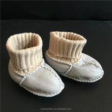 2018 design real sheepskin wool skidders baby shoes