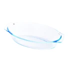 Oven Ok Heat resistant small Oval Borosilicate glass baking dish