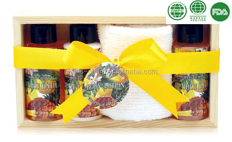 organic fruit essential bath spa gift set for travelling