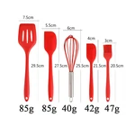 BPA Free Silicone Kitchen Utensil Set of 5 Piece , Silicone Cooking Tools ,Silicone Kitchen Tools -Red