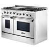 stainless steel 48 inch professional 6 burner gas cooker with oven