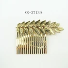 Factory Customize Fashion Hair Accessory Gold Leaves Hair Combs