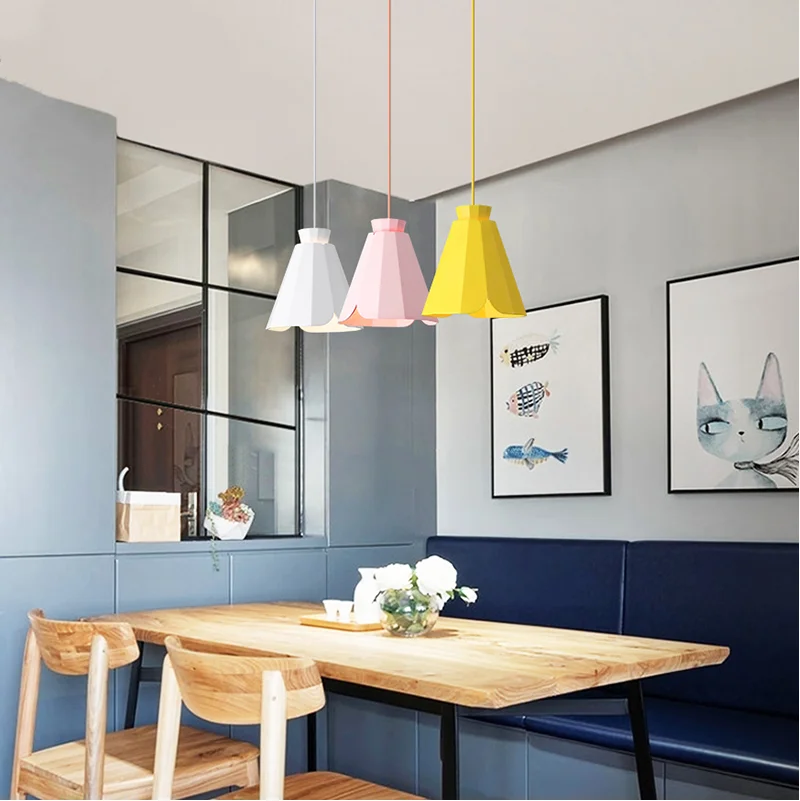 Nordic bedroom bedside simple decorative lamp dining room acrylic single head dining table chandelier