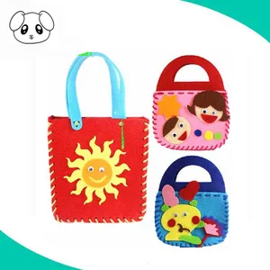 oem mini soft cartoon kids gift felt handbag teenager handbag