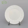 Best price wholesale cheap round ps disposable plastic food dessert plates with silver rim