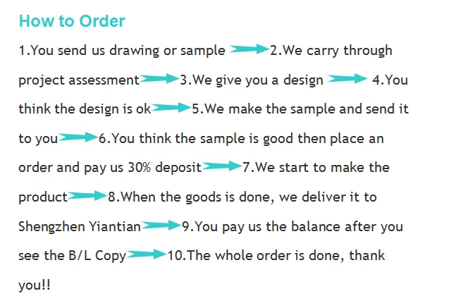 a: we hold the tightend quality controlling from very begining